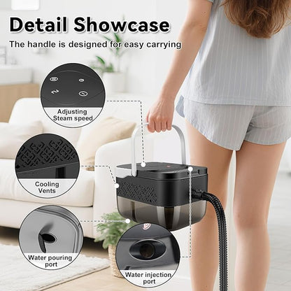 Steam Cleaner, 2500W Portable Handheld Steamer for Cleaning, Large Capacity Tank Pressurized Steam Cleaning Machine for Home, Car, Bathroom, Kitchen, Furniture, Grout, Floor, Tile