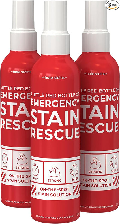 Emergency Stain Rescue Stain Remover Spray - Carpet Cleaner Spray - Wine & Coffee Stain Removal - 4 Fl Oz (Pack of 3)
