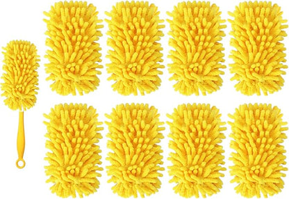 8 Pack Reusable Duster Refill Compatible with Swiffer Hand Duster - 360 Heavy Duty Dusters Refills - Microfiber Ceiling Fan Duster for Swiffer Dusters Extended Handle (Handle is Not Included)