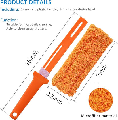 4 Pack 16-Inch Length Microfiber Dusters, Reusable and Washable, Soft Fibers with Strong Dust Adsorption Ability,Very Suitable for Home Cleaning, Office Cleaning, and car Cleaning