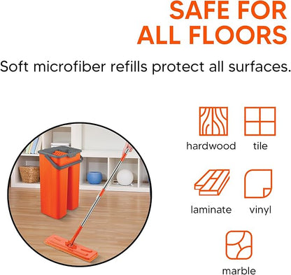 Macromax Multi Spray Mop Refills – 100% Microfiber Replacement Pads – Compatible with Flash & Funny Spray Mops – Lint-Free, Scratch-Free, Reusable – for Wood, Tile, Laminate & Glass