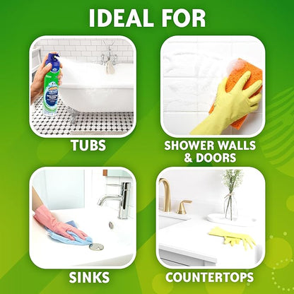 Scrubbing Bubbles Mega Shower Foamer and Disinfectant Aerosol, Rainshower, 20 oz,(Pack of 8)