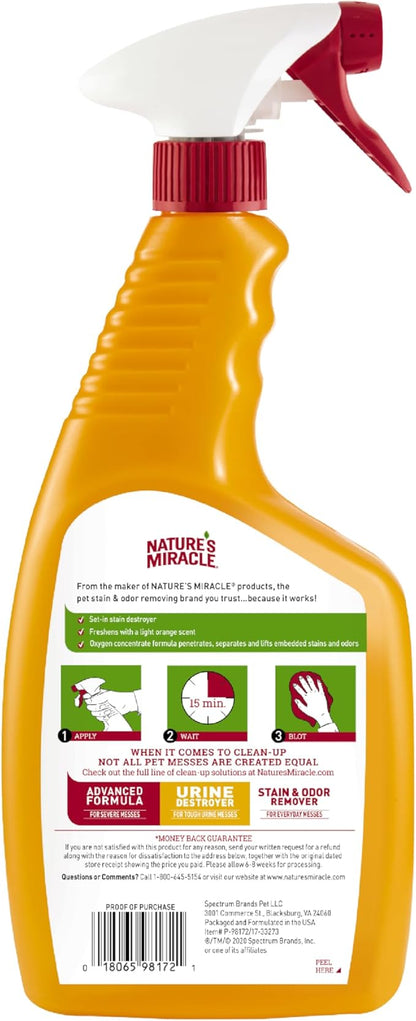 Nature’s Miracle Set-In Stain Destroyer For Dog Messes, 24 Ounces, Oxy Formula With Orange Scent