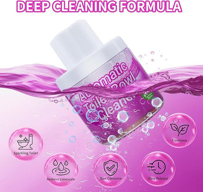 Toilet Bowl Cleaners, Toilet Cleaner, Automatic Long Lasting Continuous Toilet Bowl Cleaner, Prevent Stain Build Up Deep Clean, Each Pack for About 3 Months' Supply, Pink