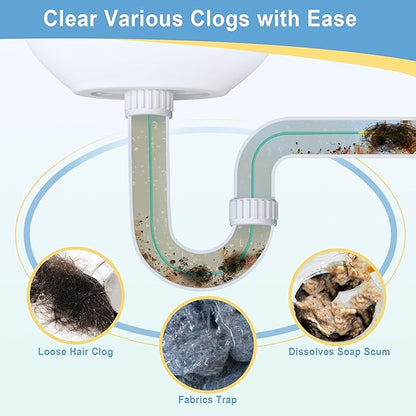 Snake Drain Clog Remover, Reusable 50 Inch Extended Sink Snake Drain Hair Removal Tool, Anti-break Metal Shower Snake Drain Unclogger Tool for Bathtub, Bathroom Sink Pipe Cleaning