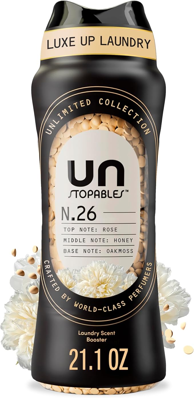Downy Unstopables Unlimited Collection In Wash Laundry Scent Booster Beads, No. 26, Fine Fragrance, Long Lasting Fresh Scent Beads, 21.1 oz
