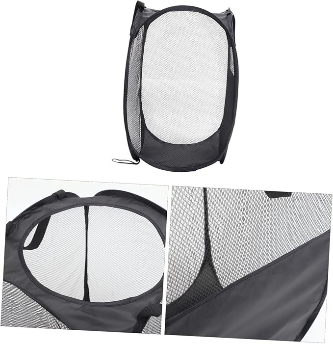 GLEAVI -resistant Folding Laundry Hamper Mesh Pop up Basket Large Capacity Clothes Organizer Storage Pouch