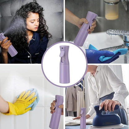Spray Bottle for Hair (10.15OZ /300ML) Continuous Ultra Fine Mist Sprayer for Hair, Salons, Barber, Plants, Skin Care, 1 Plack Purple
