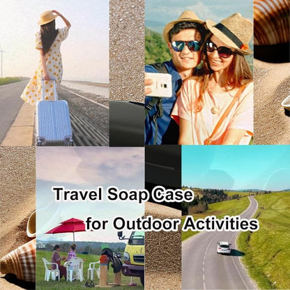 Travel Soap Holder Bar Soap Dish Shower Soap Saver Case Container Box for Bathroom Camping Gym Vonpri (Matt Black 3pack Without Bag)