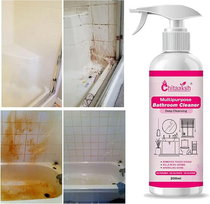 All-Purpose Cleaner Spray Lemongrass Fragrance | Removes Oil, Hard Water & Limescale Stains from Taps, Tiles, Chimney & Countertops | Kitchen Surface Cleaning Spray (200ml)