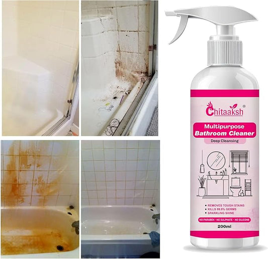All-Purpose Cleaner Spray Lemongrass Fragrance | Removes Oil, Hard Water & Limescale Stains from Taps, Tiles, Chimney & Countertops | Kitchen Surface Cleaning Spray (200ml)