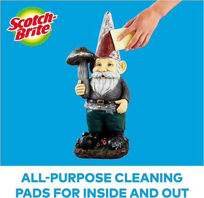 Scotch-Brite Dobie Pads, Dobie Sponge for All Purpose Cleaning of Kitchen, Bathroom, and Household, Non Scratch Dobie Cleaning Pads Safe for Non-Stick Cookware, 12 Dobie Pads