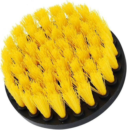 HIFROM 2 PCS, Soft and Medium Drill Brush Power Scrubbing Brush Drill Attachment for Cleaning Showers, Tubs, Bathrooms, Tile, Grout, Carpet, Tires, Boats,Upholstery