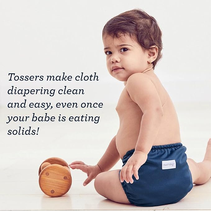 Esembly Tossers – Disposable Bamboo from Viscose Diaper Liners for Cloth Diapers – Earth-Friendly, Fragrance-Free, Chlorine-Free – One Size, 200 Liners (2-Pack of 100-Liner Rolls)
