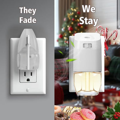 Plug-In Air Freshener Refills 12 Pack - Holiday Scents with Sweet Home, Frosted Donut, Mistletoe, Candy Canes - Wall Plug in Refills 7.92 Fl Oz - Compatible with Air Wick & Glade, Not for Glade Plus
