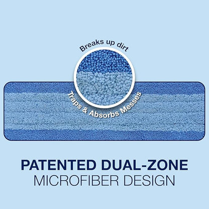 Bona Mop Microfiber Cleaning Pad for Hardwood & Hard Surface Floors - Value 3-Pack - For Use With Bona Mops - Dual Zone Cleaning
