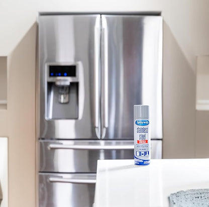 Sprayway Stainless Steel Cleaner Aerosol Spray (Oil-Based), 15oz, Pack of 6 | Cleans, Polishes, Protects | Resists Fingerprints, Foaming Action | Ideal for Stainless Steel Appliances & Surfaces