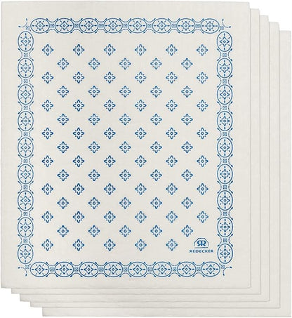 Redecker Reusable Cellulose Dishcloth, Bulk Set of 5, Eco-Friendly and Biodegradable Sponge Cleaning Cloths, Machine Washable, Durable, Absorbent, No Odor, Made in Germany