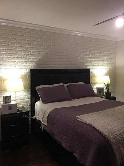 Art3d 115 Sq.Ft Peel and Stick 3D Wall Panels for Interior Wall Decor, Self-Adhesive Foam Brick Wallpaper in White, Pack of 20