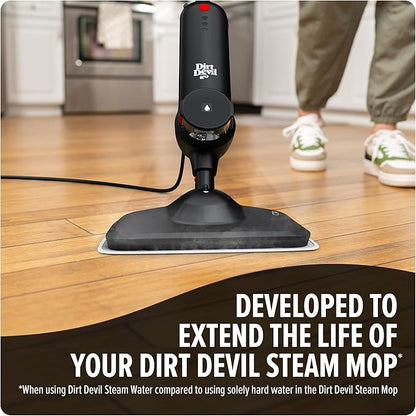 Dirt Devil Steam Water Hard Floor Cleaner, 32 oz., Spring Meadow Scent, Natural Hard Floor Demineralized Water Cleaner, For Use on Sealed Hard Floors, Pair with Dirt Devil Steam Mop
