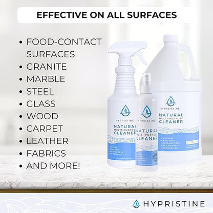 PURE Hypochlorous Acid Spray, Multi-Purpose Cleaner, Superior Shelf Life, 0% Bleach, 0% Alcohol, Food Contact Safe, Eliminate Non-Living Allergens, Remove Pet Odor, Clean Any Surface