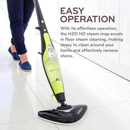 H2O HD Steam Mop & Handheld Steam Cleaner | 3-in-1 Floor Steamer | 1500W Power & 450ml Removable Tank | Foldable Storage | Hardwood, Tile & Laminate Cleaner