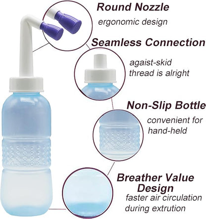 Portable Handheld Personal Hygiene Refresher Toilet Butt Cleaner Travel Bidet Spray Bottle for Home 450 ml.