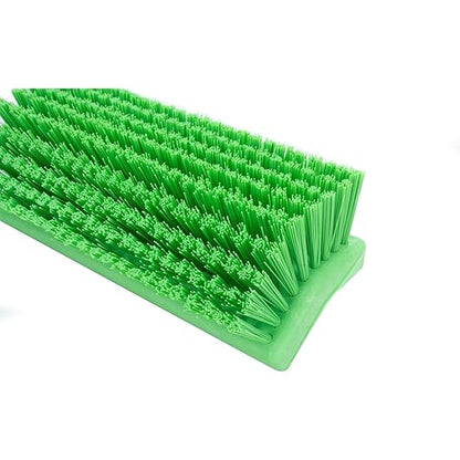 SPARTA 40423EC75 Plastic Floor Scrub Brush, Wall Brush, Equipment Brush With Nonabsorbent Bristles For Industrial Kitchens, Hospitals, Commercial Cleaning, 4 Inches, Lime, (Pack of 2)
