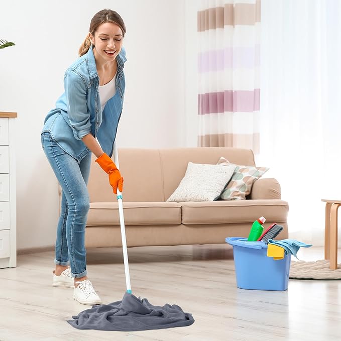 10 Pcs Extra Large Microfiber Cloth 30" x 20" Large Floor Microfiber Towel Reusable Washable Free Lint Free Cloth Rag for Squeegee Mop Floor Window Housekeeping (Bright Color)