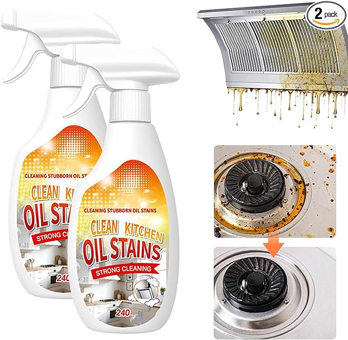 2PCS New Heavy-Duty Kitchen Degreaser Foam Cleaner, 2026 Clean Kitchen Oil Stains Spray, Multi-function Foam Cleaner Spray, Kitchen Degreaser & Cleaner for Multi-Surface Cookware & Countertop