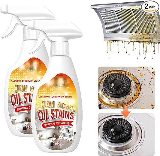 2PCS New Heavy-Duty Kitchen Degreaser Foam Cleaner, 2026 Clean Kitchen Oil Stains Spray, Multi-function Foam Cleaner Spray, Kitchen Degreaser & Cleaner for Multi-Surface Cookware & Countertop