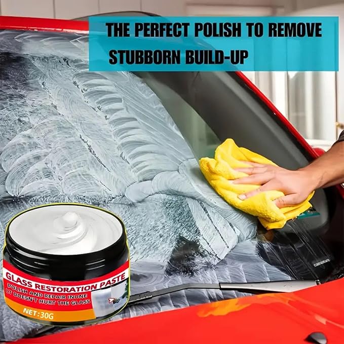 Glass Scratch Eraser,Car Glass Polishing Cleaner | Vehicles Scratch Remover Polish Paste - for Mirror Shower Doors for Truck Automotive RV Outdoor Road Trips Pickup Parking Bathroom
