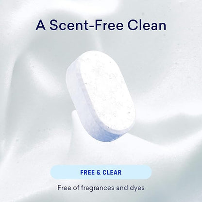 BLUELAND 100% Plastic-Free Dishwasher Detergent Tablets, Starter Set, 60 Count with tin, Free & Clear, Eco-Friendly Dishwashing Pods, Natural, USDA Certified biobased