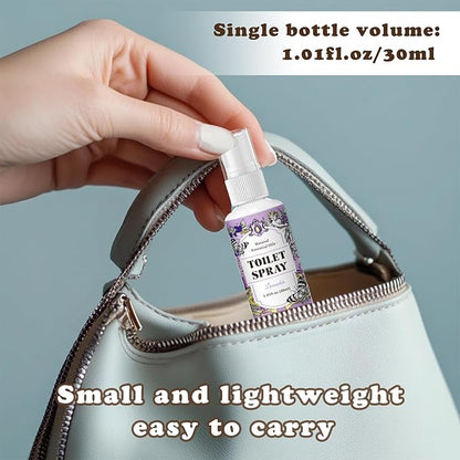 SCENTORINI Toilet Spray for Poo Odor Eliminator, Bathroom Odor Elimination Travel Size, 1 Lemon & 1 Lavender & 1 Mint, 1 oz Each, Air Freshener Spray for Poop, Home, Travel and Pockets
