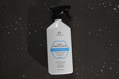 TriNova Granite Cleaner & Polish for Daily Use - Made in USA, Enhances Shine, Streak-Less - for Counter-Tops, Marble, Stone, Bathroom Tile Kitchen, & Islands - 18 fl oz
