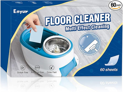 Floor Cleaner - Concentrate Multi-Surface Cleaner for Non Stubborn Stains, Daily Cleaning. Easy Use, for RV, Space Saving, Mild Scent, 60 loads (1 pack, fresh scent)