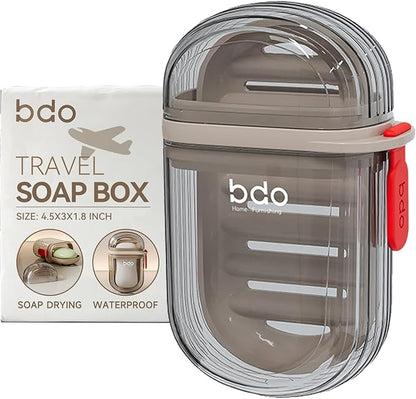 Doter Travel Soap Case, Leakproof Soap Container with Lid, Portable Bar Soap Holder for Traveling, Soap Dish for Bathroom, Shower, Gym, School, Camping, Vacation, Outdoor-Transparently