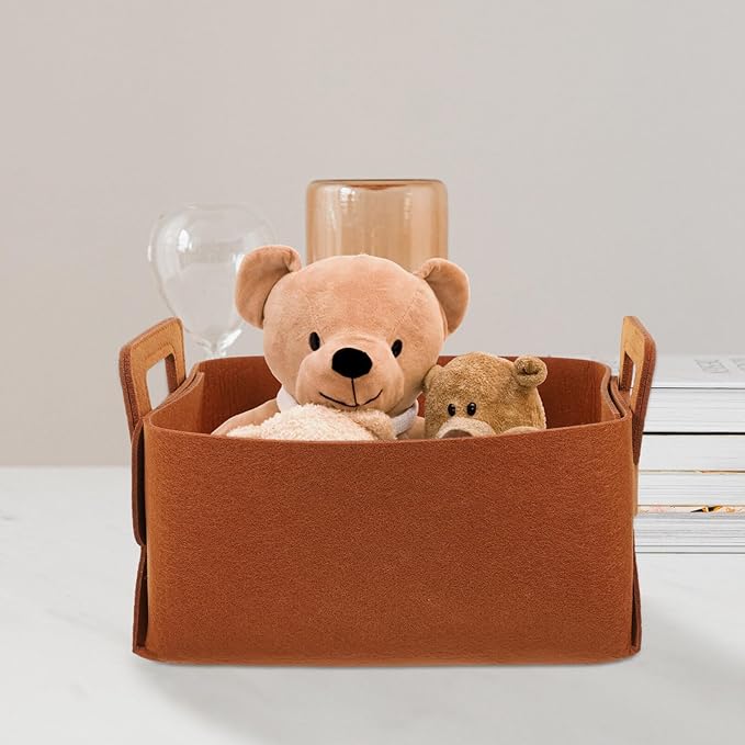 Ciieeo Laundry Basket Foldable Laundry Hamper Laundry Basket Waterproof Laundry Hamper with Handle Clothes Hamper Organizer for Laundry, Clothes and Toys（25*18*15cm/brown）