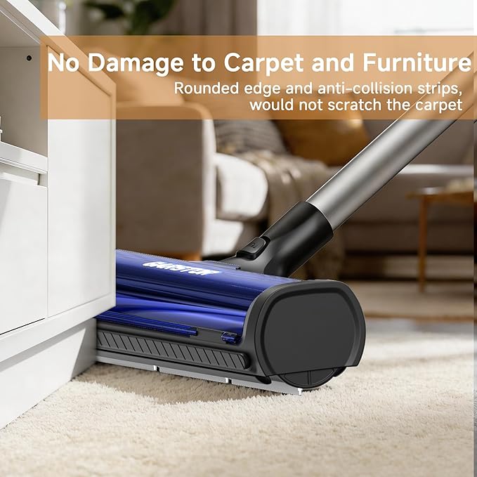 Carpet Hair Removal Tool, Carpet Sweeper for Pet Hair, Reusable Carpet Roller Rug Rake, Pet Fur Remover with Dust Container, 5 Feet Long Handle for Carpet, Rugs, Mats
