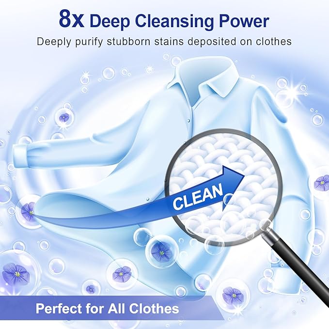 Binbata Laundry Detergent Sheets, 200 Loads Fresh Linen Scent Hypoallergenic Eco-Friendly, Biodegradable Plastic Free Liquidless Laundry Sheets Suitable for Sensitive Skin