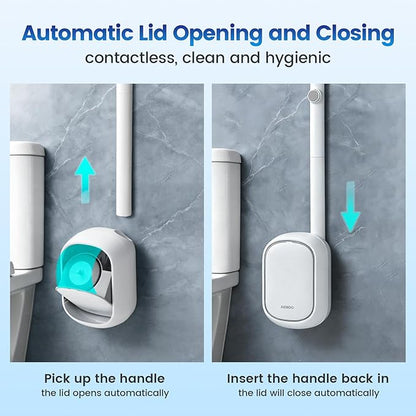 Disposable Toilet Brush,Toilet Bowl Cleaner,Wall Mounted Toilet Bowl Brush with 36 Refills for Deep Toilet Cleaning,Toilet Brush and Holder Set for Hygienic Bathroom Maintenance