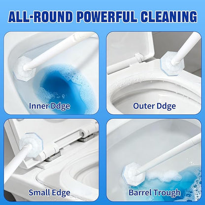 Disposable Toilet Brush and Holder Set, with 50 PCS Toilet Wand refills for Clorox, Wall Mounted Disposable T-oilet Bowl Wand Kit, for Bathroom, Sink & Bathtub, Touchless T-oilet Cleaning System