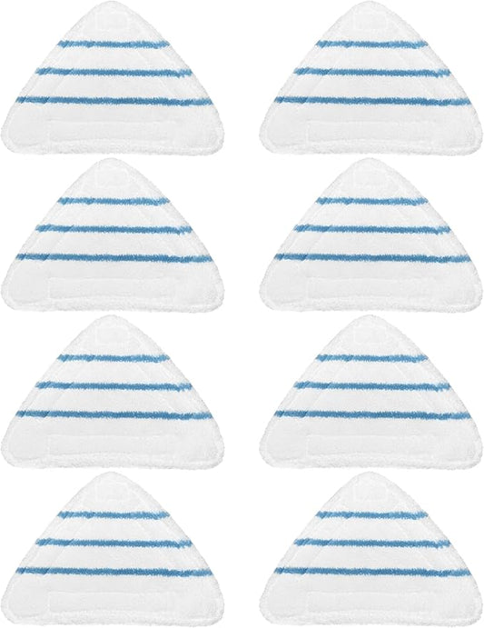 8 Pack Reusable Mop Pads Compatible with True & Tidy STM-500, STM-700 Steam Mops, Refills for Turonic ST3 Steam Mop Microfiber Washable Pads, Cloths for Floor Cleaning, Scrubbing and Floor Caring