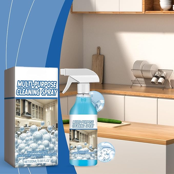 2 Pcs Multi-Purpose Cleaning Spray, Upgraded Spray Oven Cleaner, Foam Toilet Cleaner Kitchen Foam Cleaner, Multi-Purpose Spray for Kitchens, Countertops, Ovens