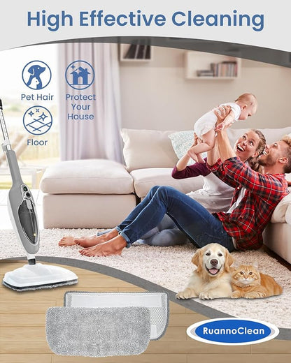 Steam Mop Pads Compatible with GorFanty Steam Mop GF-6610B & GF-6610, Replacement Mop Pads Compatible With Neugo NE033 NE033M Series Steam Mop, Washable & Reusable Microfiber Cloth -4 Pack