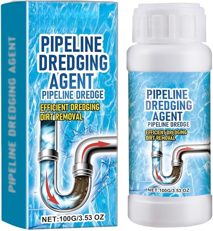 Pipeline Dredging Agent, Drain Clog Remover Agent, Powerful Pipe Dredging Agent,Kitchen Unblocker,Powerful Sink and Drain Cleaner Powder,Fast Foaming Cleaning Tool for Kitchen Toilet Pipeline