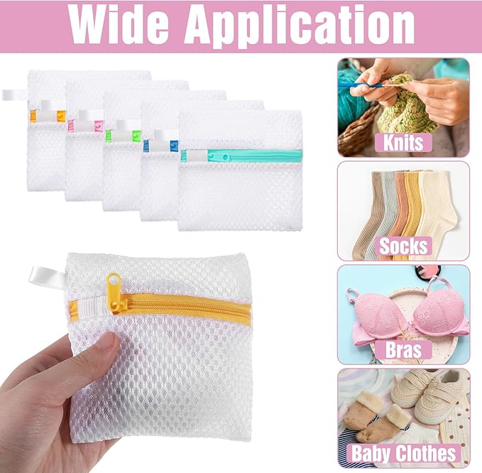 5 Pcs Anti-Sticking Laundry Pod Storage Bag Portable Laundry Pods Dissolution Protection Bag Scent Beads Bags Small Foldable Mesh Laundrys Durable Storage Bags for Pods Scented Beads