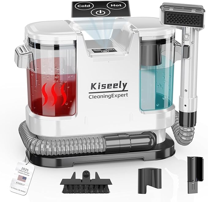 Portable Carpet and Upholstery Deep Cleaner, Instant Heating Rugs Cleaner, Powerful Suction&Deep Cleaning Cleaner Machine for Carpet, Couch, Car, Pets (ZM3)