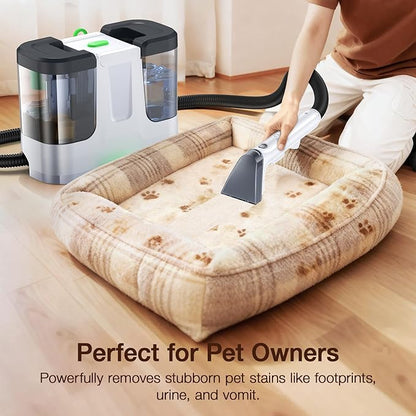 LABIGO Upholstery & Couch Cleaner Machine, 18Kpa Portable Carpet Cleaner Machine for Deep Cleaning, Spot Cleaner and Carpet Shampooer for Pet Messes, Rug, Furniture, Mattress, Sofa, Stairs & Car
