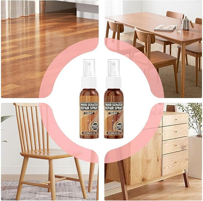 Hardwood Floor Polished, 3.4x12cm 2 Count Wood Scratch Repair Liquid, High Gloss Restorer for Scuffed Surfaces on Timber Chairs and Parquet Flooring